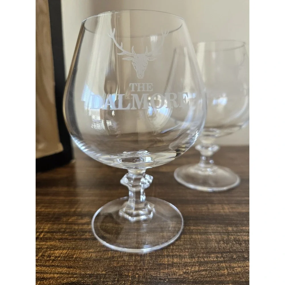 The Dalmore Crystal Gift Set Scotch Whisky Glasses Only Original Box Collectible
